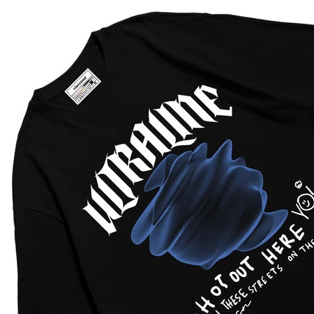 Men Oversized Black T-shirt  24s Ultraline