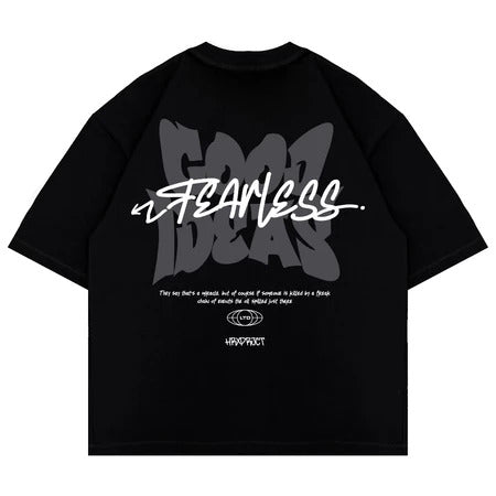 Men Oversized Black  Tshirt